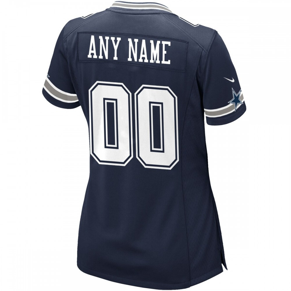 Dallas Cowboys Nike Women's Custom Game Jersey - Navy-GridironStore